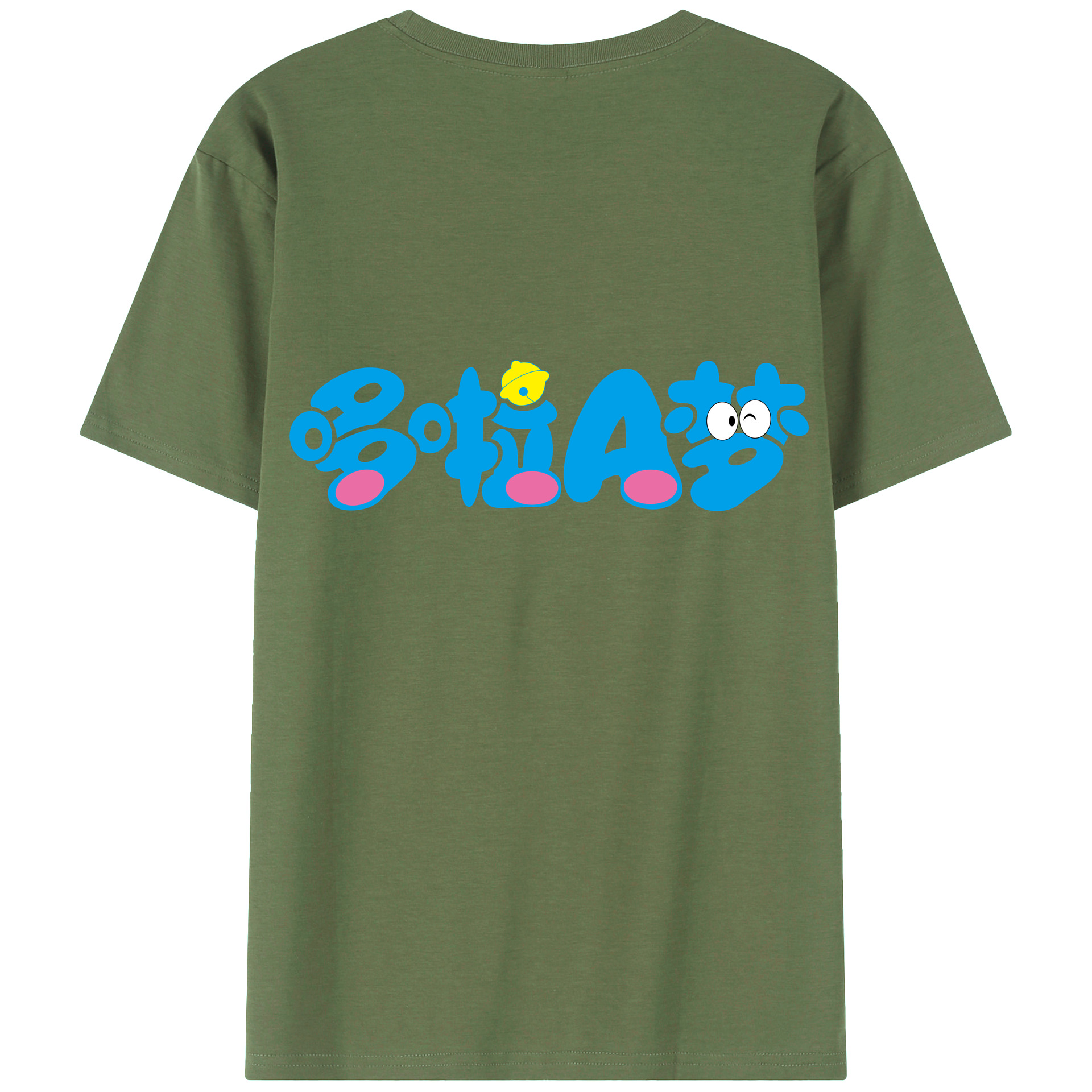 （画像用） ドラえもん Doraemon 綿100％ メンズ半袖Tシャツ（バックプリント） 通気性